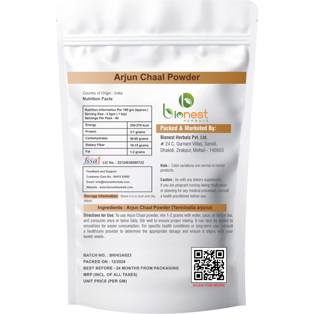 Arjun Chaal Powder - Arjuna Bark | Heart Health & Cholesterol Support