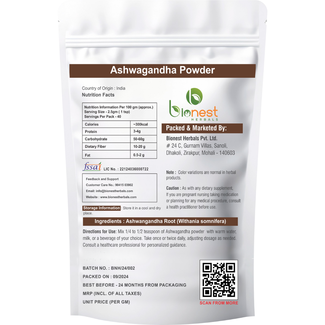 Bionest Herbals Ashwagandha Powder