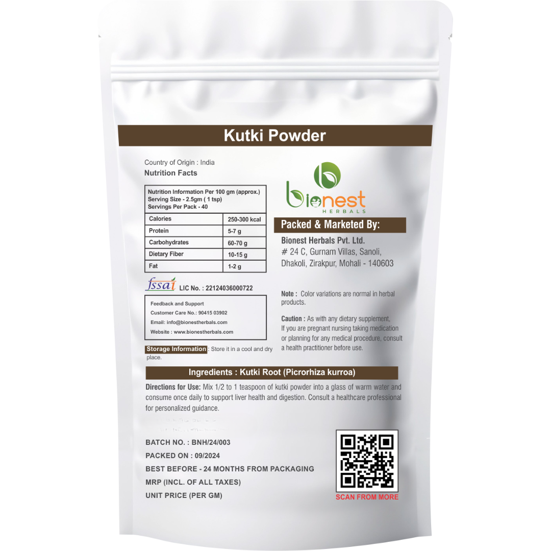 Bionest Herbals Kutki Powder