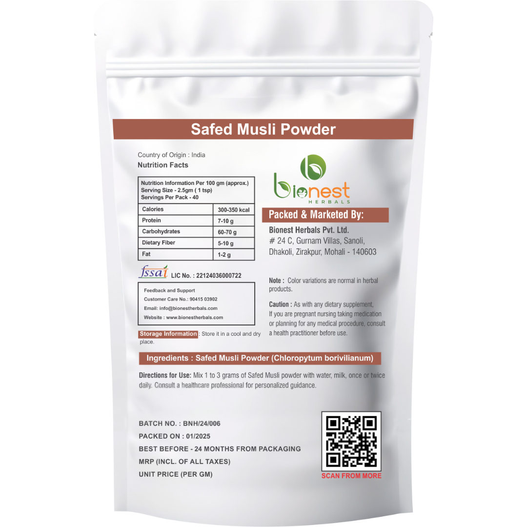 Bionest Herbals Safed Musli Powder