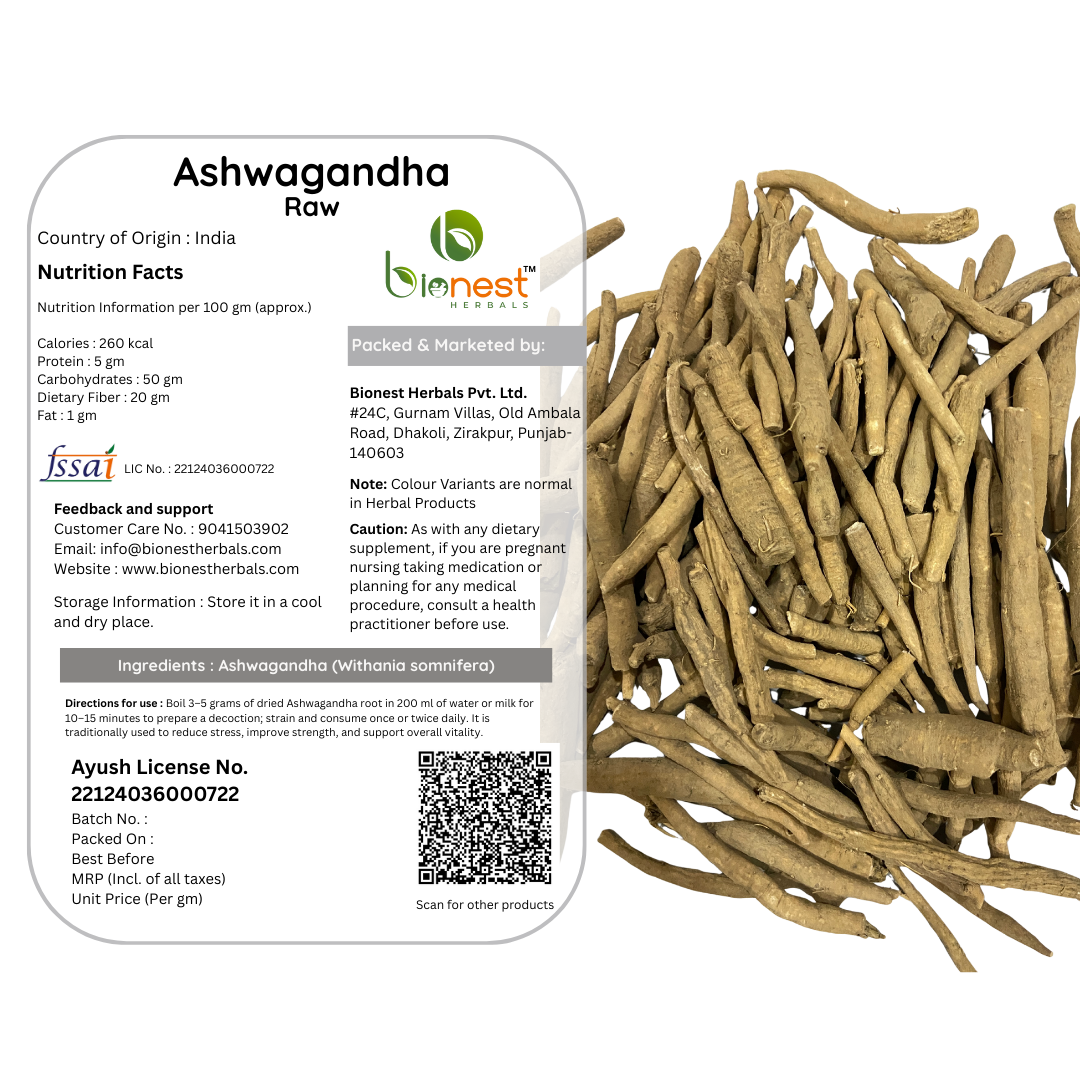 Bionest Herbals Ashwagandha - 250 gm