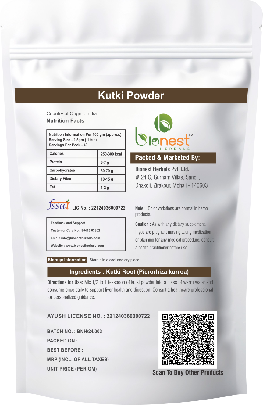 Bionest Herbals Kutki Powder