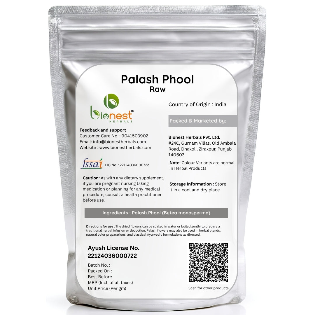 Palash Phool (Raw) - 100 g - Phool Tesu | For Urinary health, intestinal worms