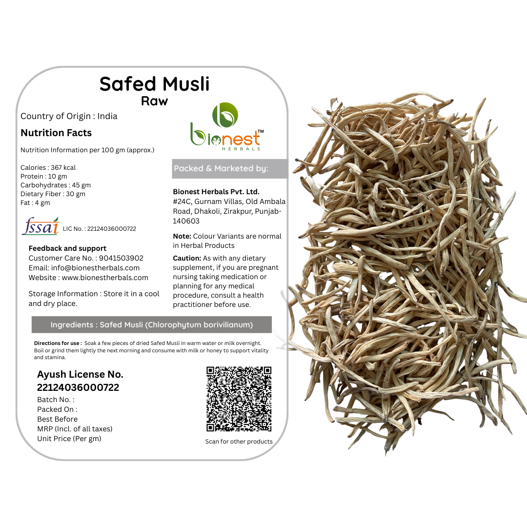 Bionest Herbals Safed Musli - 250 gm