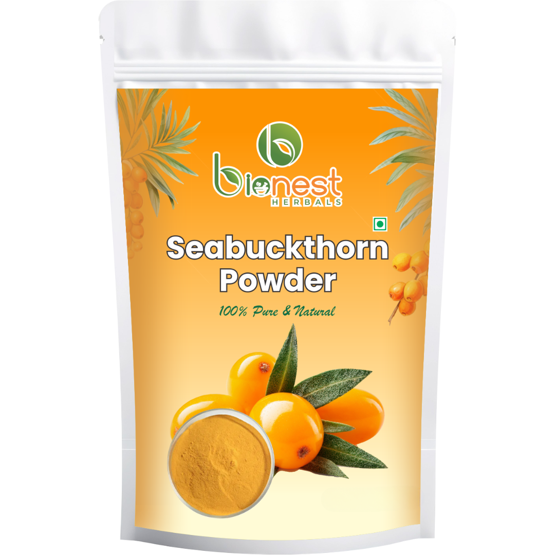 Seabuckthorn berry Powder - Rich in Omega 3,6,7,9, Collagen, Vitamin C, E