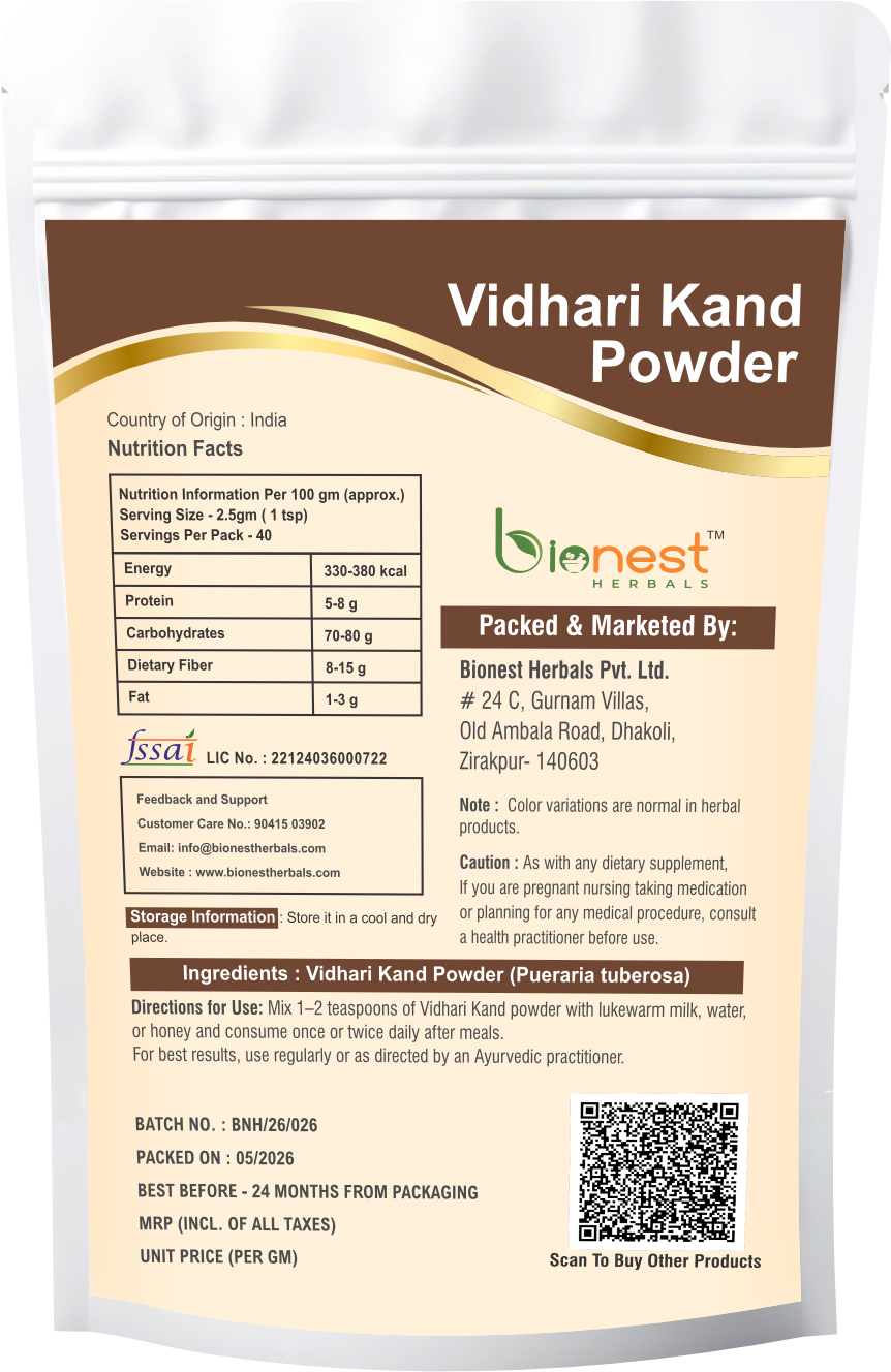Bionest Herbals Vidhari Kand Powder